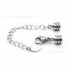 Hebilla de pulsera de acero inoxidable al por mayor cubo de hilo + juego de cadena de cola con cierre de langosta hebilla de collar cadena de extensión hebilla de ajuste