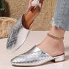 Novas Pantufas Baotou Femininas Antiderrapantes Tamanho Grande Sapatos Explosões Transfronteiriças Europeias e Americanas AliExpress Sandálias Rasteiras Douradas para Mulheres