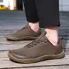 Zapatos deportivos transpirables de ajuste ancho para hombre para comercio exterior, zapatillas ligeras antideslizantes para correr para primavera y verano, zapatos casuales para exteriores de suela plana de talla grande