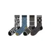 26 Nueva colección Otoño/Invierno: calcetines de algodón sin costuras para mujer, con diseños originales en relieve 3D, calcetines retro de media pantorrilla y una estética japonesa de estilo chino de moda