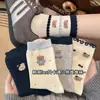 Calcetines para Niñas Estilo Academia Japonesa Dibujos Animados Lindo Osito Calcetines para Niñas Estilo Primavera y Otoño Calcetines de Algodón Sin Costuras Calcetines de Media Pantorrilla Calcetines Acumulados