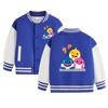 Casaco de outono para meninos e meninas outono e inverno 2023 novo bebê tubarão roupa infantil uniforme de beisebol infantil top de primavera e outono