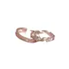 Anillos de Pareja Trenzados con Giro y Circonita Inspirados en el Diseño para Mujer, Anillo Abierto para el Día de San Valentín con Incrustación de Diamante Triturado Cepillado Mate
