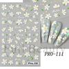 Nuevas pegatinas de uñas transfronterizas al por mayor microtalladas tridimensionales pequeñas flores de margarita mariposa girasol pegatinas adhesivas para uñas