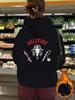 Sudadera de Otoño e Invierno para Mujer con Capucha y Bolsillo Canguro, Manga Larga y Forro Polar, Estampado HELLFIRE, Talla Europea Transfronteriza