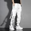 Overol para hombre verano delgado moda nacional multibolsillo pantalones tobilleros holgados hip hop marca de moda pantalones casuales holgados recortados hombres