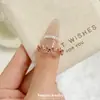 Nuevo anillo de mariposa de estilo chino de lujo ligero microincrustado para mujer, circón microincrustado, ultra-fairy, elegante, personalizado, anillo abierto ajustable