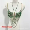 Moda Transfronteriza Ropa de Mujer Cadena Corporal de Cristal, Borla de Perlas Sexy Top Tubo de Perlas de Colores, Bikini Hot Girl al por Mayor