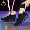 Novo tênis feminino de verão, tecido voador, meias elásticas, masculino de tricô, sola macia, tênis de corrida, sapatos da moda preguiçosos
