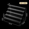 Rack Escada de Armazenamento de Caixas Surpresa de Mesa Transparente Suporte de Exibição de Figura Bubble Mart Suporte Exibição de Ornamento de Modelo de Boneca