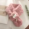 2025 Nuevo Estilo Coreano Lindo Perro de Peluche Bufanda Cruzada para Mujer Otoño e Invierno Cálida y Versátil Protector de Cuello de Moda