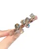 Exquisito y Dulce Pasador para el Cabello con Pedrería de Cristal Estilo Coreano, Pinza de Pelo Moderna y Versátil para Mujer, Accesorio para el Cabello