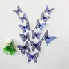 Pegatinas de Pared Autoadhesivas de Mariposa Hueca Tridimensional Creativa 3D Pegatina Decorativa para Fiesta de Celebración Atmósfera del Hogar LK10
