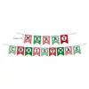 Suprimentos para decoração de Natal, bandeirinhas penduradas de desenho animado, decorações de cena de Natal, bandeirinhas penduradas de papel, fabricante transfronteiriço, atacado em estoque