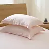 2026 Nueva Funda de Almohada Estilo Japonés Muji de Algodón Tencel, Ropa de Cama 60S de Lyocell Tencel en Color Sólido, Estilo Japonés