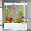 Acuario Sala de Estar 2024 Nuevo Montado en Pared Integrado Grande Sin Cambio de Agua Acuario de Pie Pecera para Peces Dorados