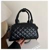 Bolso de Cuadros de Diamantes Estilo Chanel para Mujer 2025 Nuevo Moderno Bolso de Mano Tipo Bowling Bolso Cruzado de Hombro Versátil con Textura Bolso de Mujer