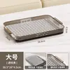 Estante para bandeja de té engrosado de doble capa, portavasos, estante doméstico para escurrir y almacenar tazas de té, tazas, cuencos, palillos