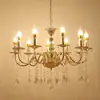 Adereços de casamento Teto ferro forjado banhado a ouro lustre de cristal Pavilhão de cerimônia Adereços para salão de casamento Lâmpada de cristal