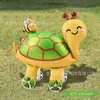 Balão de folha de alumínio com rodas para puxar, em formato de animal, brilhante, para feiras noturnas, barracas de rua, brinquedos infantis, atacado, produtos quentes de venda transfronteiriça