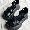 Sandalias Mary Jane Blancas para Mujer con Punta Estilizada para Salir para Verano Nuevas de Moda Combinables Suela Gruesa Falda Zapatos Romanos