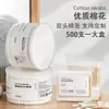 Cotonetes de algodão ponta dupla descartáveis em caixa ensacados cotonetes de algodão para maquiagem cotonetes para limpar ouvidos domésticos palito de bambu pontiagudo bola de algodão