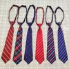 Corbata de Cuadros Rayados sin Nudos Corbata Camisa a Juego Uniforme Decoración Actividades de Presentación Accesorios para Fotografía Estudiantes Hombres y Mujeres Tendencia