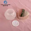 Set de botellas redondas de vidrio triangular en stock 38-150ml para agua, loción y esencia, botella vacía de 60g para crema facial, materiales de embalaje