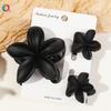 Qiyue Transfronterizo Más Vendido Traje Combinado de Pinza de Flor de Huevo Horquilla de Flor para Vacaciones Adorno para el Cabello de Tiburón para Mujer Accesorios para el Cabello