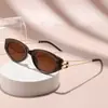Gafas de Sol Retro Ojo de Gato con Estilo Coreano, Gafas de Sol Vintage para Proteger del Sol, Gafas de Sol de Moda de Metal Hueco de Alto Nivel
