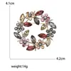 Corona de Olivo Transfronteriza Broche de Cristal Estilo Europeo y Coreano Venta al por Mayor Broche de Rama de Olivo Incrustado de Cristal Accesorios para Ropa