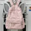 2026 Nuevo Estilo Coreano Casual Alta Apariencia Color Sólido Estampado de Bambú Mochila Ligera de Viaje Gran Capacidad Doble Correa para Hombro