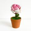 Flor de Lã Crochê Produto Acabado Girassol em Vaso Ornamento Flor Tecida Dia dos Professores Crochê Artesanal Presente de Dia dos Professores