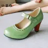 40/48 Comercio Exterior Aliexpress Zapatos de Mujer Talla Extra Grande, Punta Redonda Tacones Gruesos Altos, Zapatos Mary Jane, Dropshipping