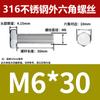 Tornillos Hexagonales Externos de Acero Inoxidable 316 Pernos Totalmente Roscados Fabricante de Tornillos Extendidos M6M8M10M12M16M20-M2