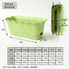 Maceta Rectangular Rizada Engrosada para Balcón para Cultivo de Verduras Maceta Rectangular para Cultivo de Verduras Transpirable con Drenaje para Plantar Verduras y Flores