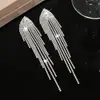 Joyería Ecológica Transfronteriza, Pendientes Largos de Borla 'Amor Eterno' de Hija de la Alta Sociedad, Pendientes Geométricos de Lujo Modernos para Mujer, Gama Alta
