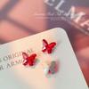 Adornos de diamantes para uñas de angora roja, para otoño e invierno, con dijes plateados, grandes, rojos, de alta calidad, con base ovalada y puntiaguda, con forma especial para decorar uñas.