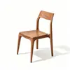 Silla Nube Grande de Madera Maciza, Silla de Comedor Completamente de Madera Maciza, Color Nogal, Estilo Nórdico, Silla para Oficina en Casa Comedor, Silla Simple Moderna