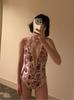 Traje de baño de una pieza de alta gama con bordado hueco, estilo nuevo 2026 para mujer, elegante y sexy estilo francés para vacaciones