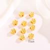 DIY frisado pulseira colar buraco contas tridimensionais banhado a cobre 18K ouro real estilo chinês pingente de gota de ouro antigo