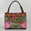 Bolsa Bordada Estilo Étnico Bolsa Bordada con Cuentas de Madera Fénix Bolso de Mano Bordado Oriental Bolso de Mano