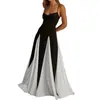 Vestido de verano transfronterizo europeo y americano para mujer, elegante vestido de tirantes con cintura ceñida, plisado, color liso, dobladillo amplio, personalizable para comercio exterior
