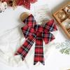 Comercio exterior transfronterizo Lazo navideño Adornos para árboles de Navidad Cinta de cáñamo de imitación Nudo navideño a cuadros Productos terminados