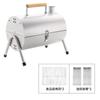 Horno Exterior Conveniente Parrilla de Carbón para Barbacoa Hogar Portátil Barbacoa de Doble Lado para Exterior Camping Kebab Horno Chimenea
