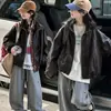 Ropa para niños, colección de otoño para niñas, chaqueta de cuero con cuello alto, nuevo estilo 2026, para niños medianos y mayores, chaqueta de primavera y otoño para niñas de secundaria