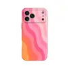 Fondo Rosa con Rayas Degradadas Transfronterizo Adecuado para Película Apple 17Promax Funda de Teléfono Dos en Uno Personalizada 16/15Plus