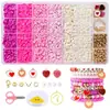 Cuentas sueltas europeas y americanas nuevas para el Día de San Valentín DIY, accesorios de cuentas estilo ins, componentes para pulseras, pulseras y collares hechos a mano