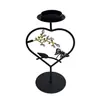 Portavelas de Aromaterapia de Hierro Forjado Estilo Vintage Transfronterizo con Forma de Corazón y Mariposa, Artículo de Decoración para el Hogar
