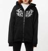 Sudadera Caliente Wildberries Transfronteriza para Mujer Estilo Y2K Chaqueta de Forro Polar con Estampado de Rayos Sudadera con Cremallera para Mujer
